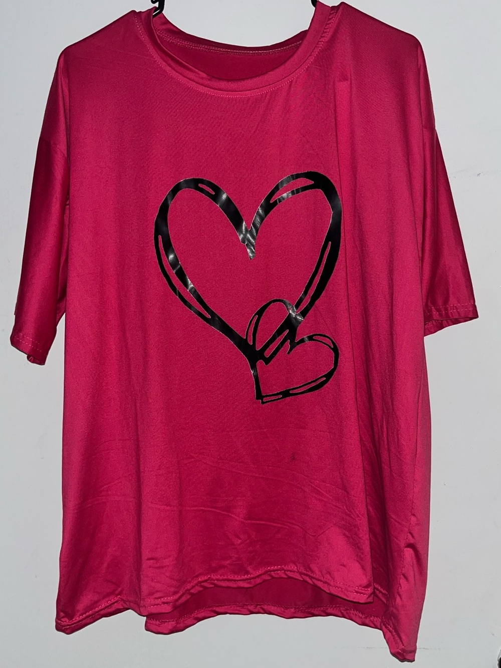 Pink & Black Heart Print Top & Leggings  Set - Picture 3 of 8